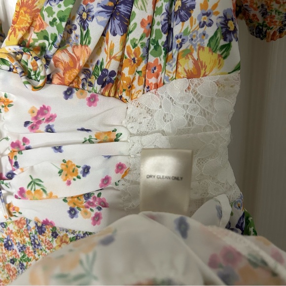 Altar’d State Aderny Patchwork Floral Mini Dress - Picture 13 of 13